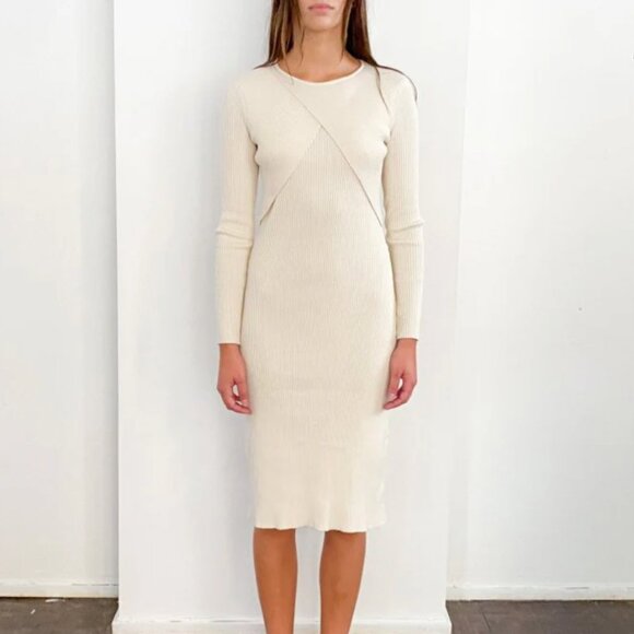 ENVELOPE1976 Vestby Ribbed Organic Cotton Dress - Picture 1 of 12